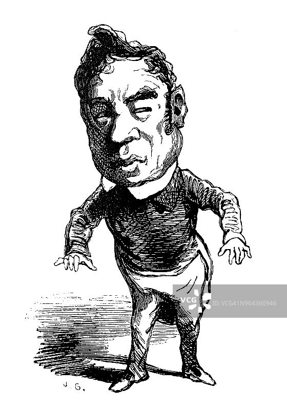 法国政治人物讽刺漫画插图图片素材