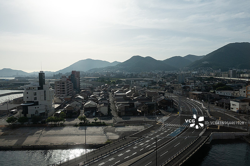 日本北九州市小仓的清晨图片素材