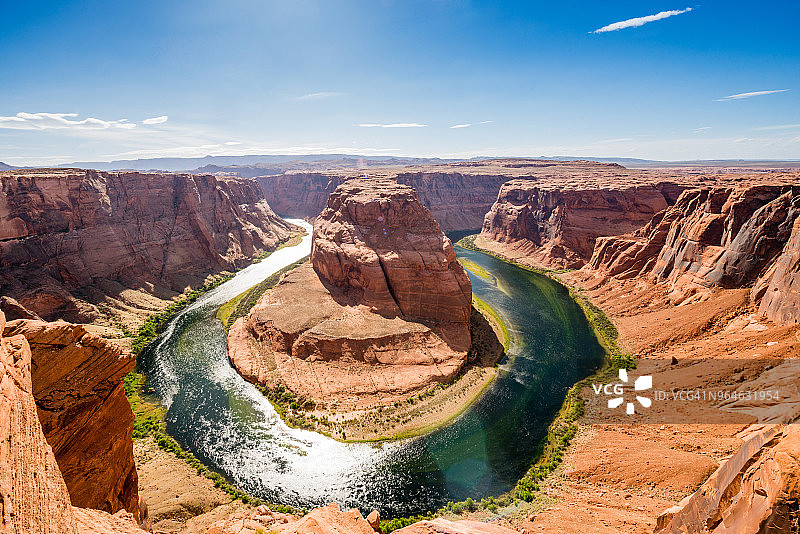 科罗拉多河亚利桑那州景观的格伦峡谷马蹄湾图片素材