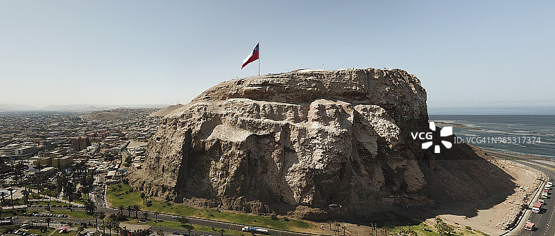 智利阿里卡市的阿里卡山图片素材