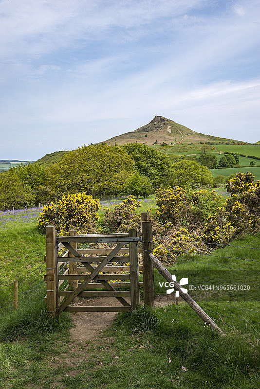 罗斯伯里托平的门，北约克郡，英国图片素材