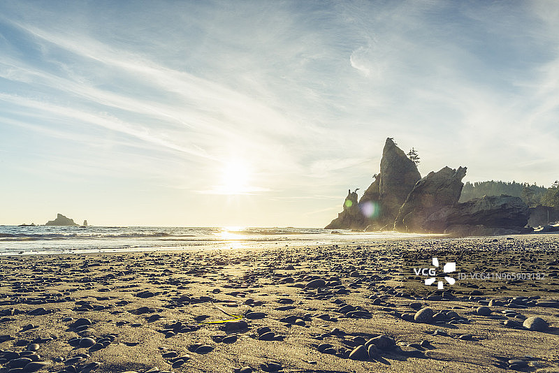 奥林匹克国家公园里亚托海滩风光图片素材