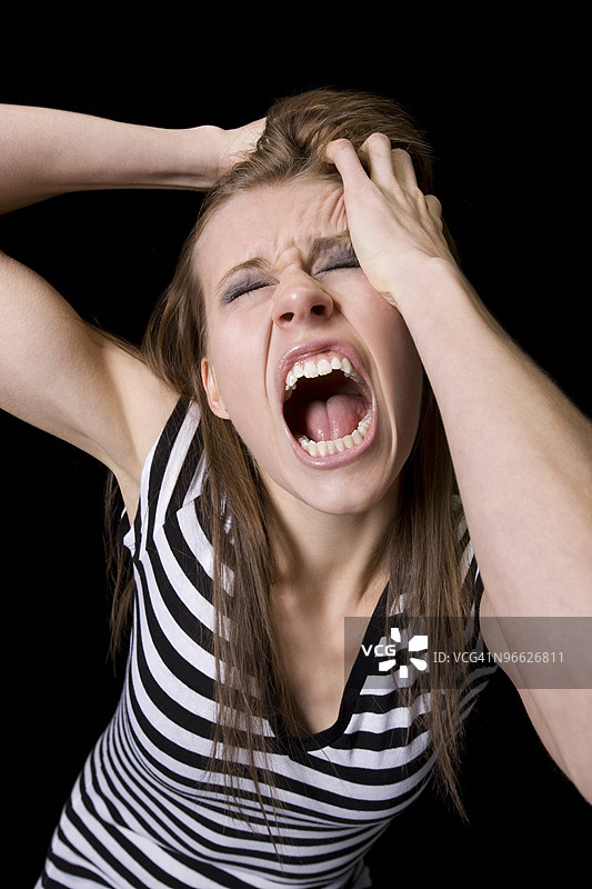 压力大的女性图片素材