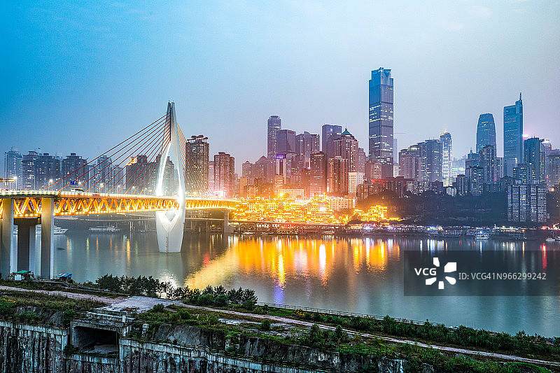 重庆CBD夜景图片素材