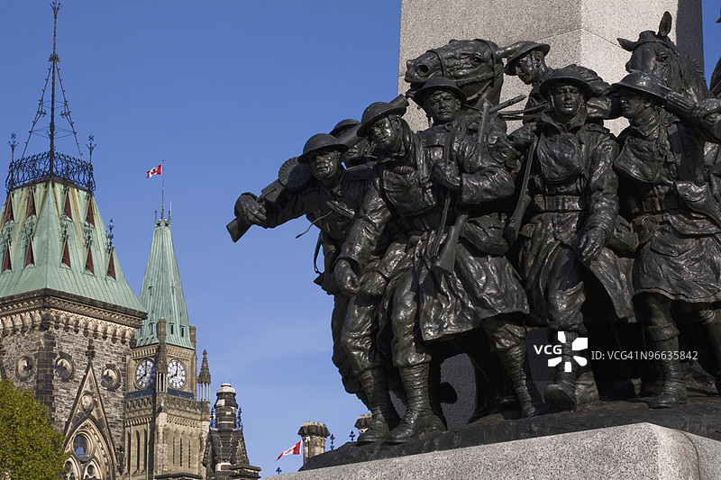 国家战争纪念碑，加拿大安大略省渥太华国会大厦场地图片素材