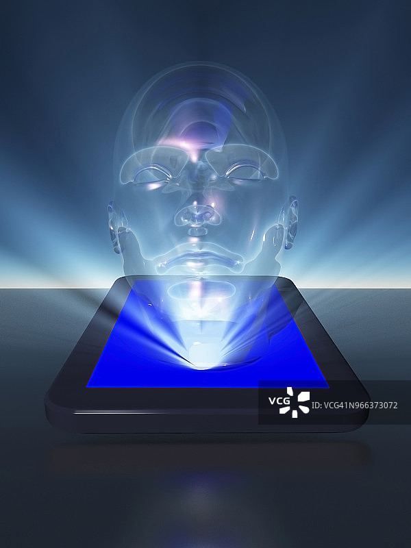 带有人头的平板电脑图片素材