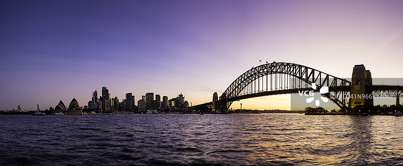悉尼海港日落景观图片素材