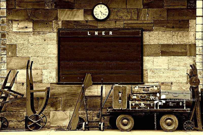 伦敦和东北铁路的行李车，北约克郡，英国图片素材