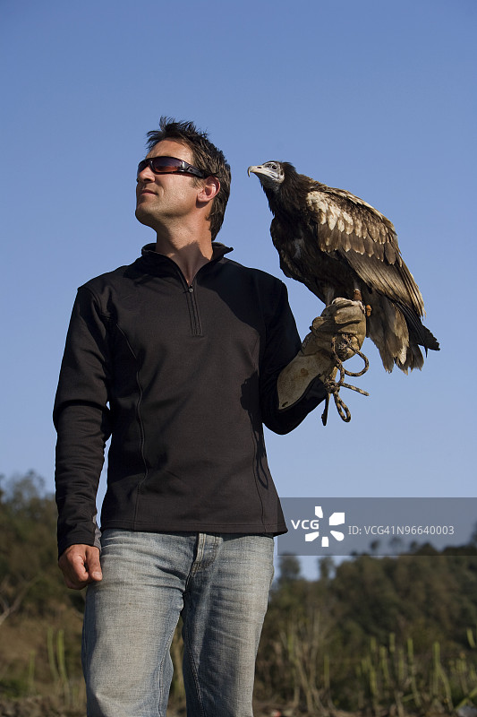 埃及秃鹫与驯鹰人图片素材