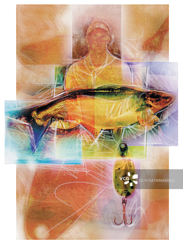渔夫与鱼图片素材