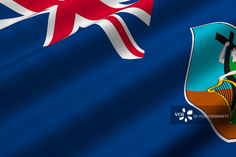 蒙特塞拉特旗帜图片素材