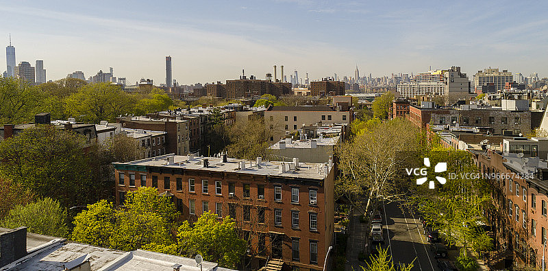 纽约布鲁克林的住宅区图片素材