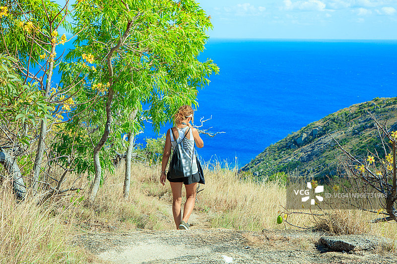 岛屿徒步旅行图片素材