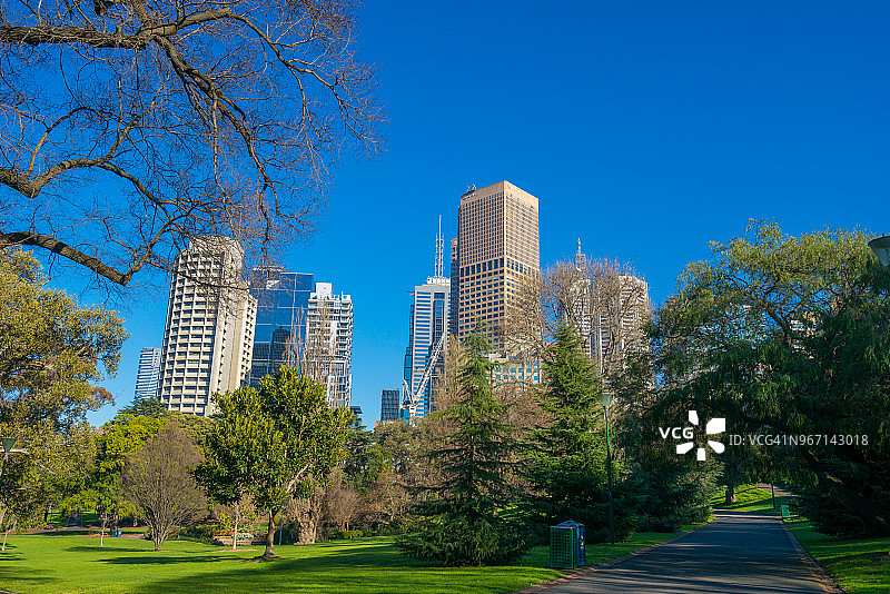墨尔本植物园公园，澳大利亚图片素材