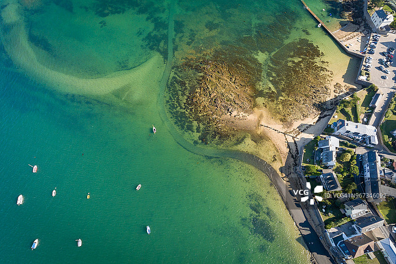 从天空看法国：布列塔尼，卡朗泰克和卡洛岛图片素材