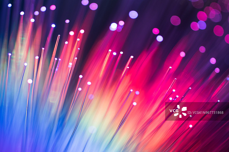 彩虹色抽象光纤图片素材