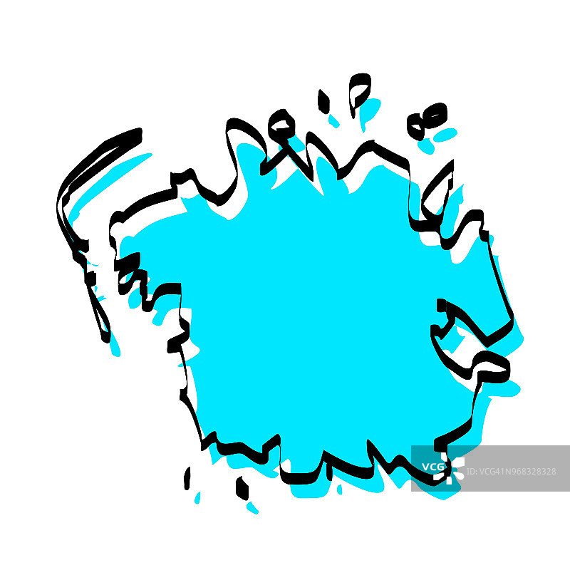 手绘在白色背景上的密克罗尼西亚地图，潮流设计图片素材