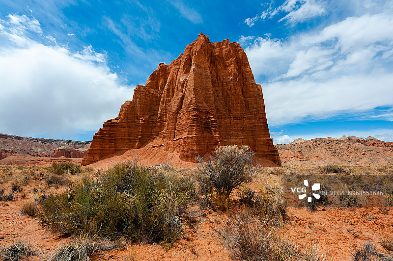 犹他州拱礁国家公园太阳神庙图片素材