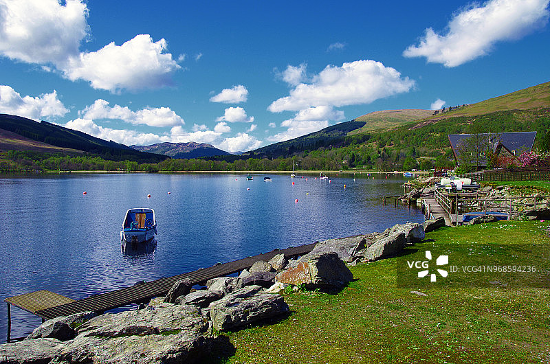 苏格兰高地洛赫恩湖的完美一天图片素材