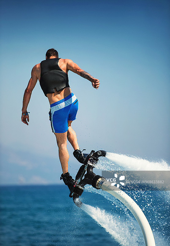 Flyboarding。图片素材