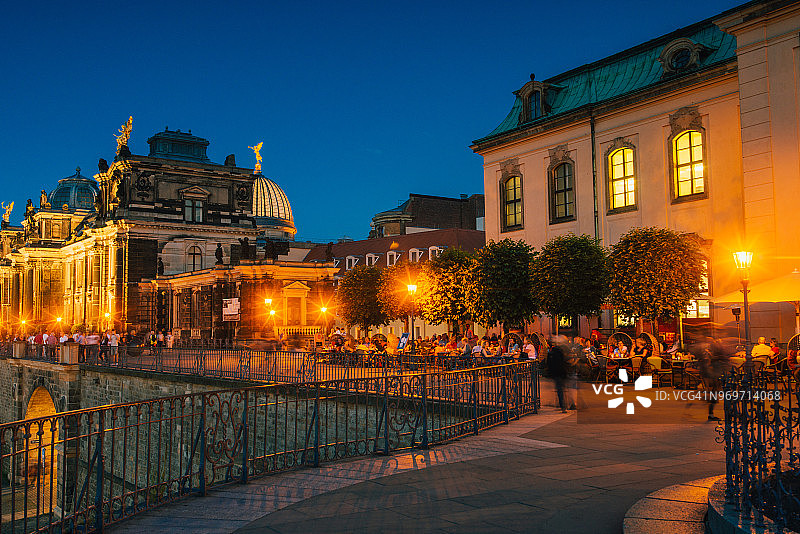 德国萨克森州德累斯顿的布吕尔平台图片素材