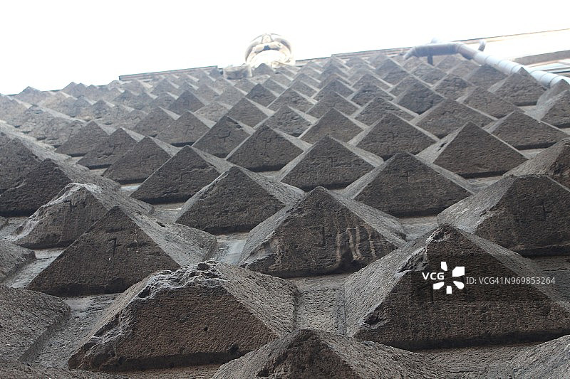 那不勒斯耶稣新堂外墙细节，意大利，2017年10月图片素材