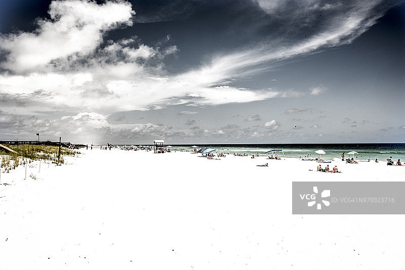 沙丘与大海风光图片素材