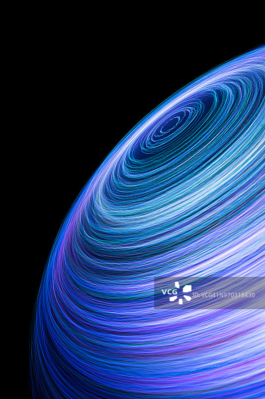 蓝色旋转光迹图片素材