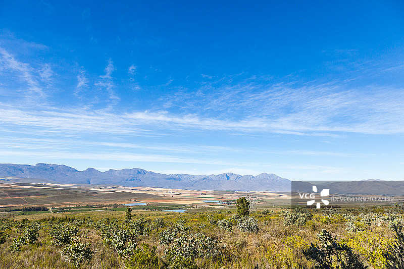 西开普省的谷神星山谷以其农场和美丽的景色而闻名。南非谷神星图片素材