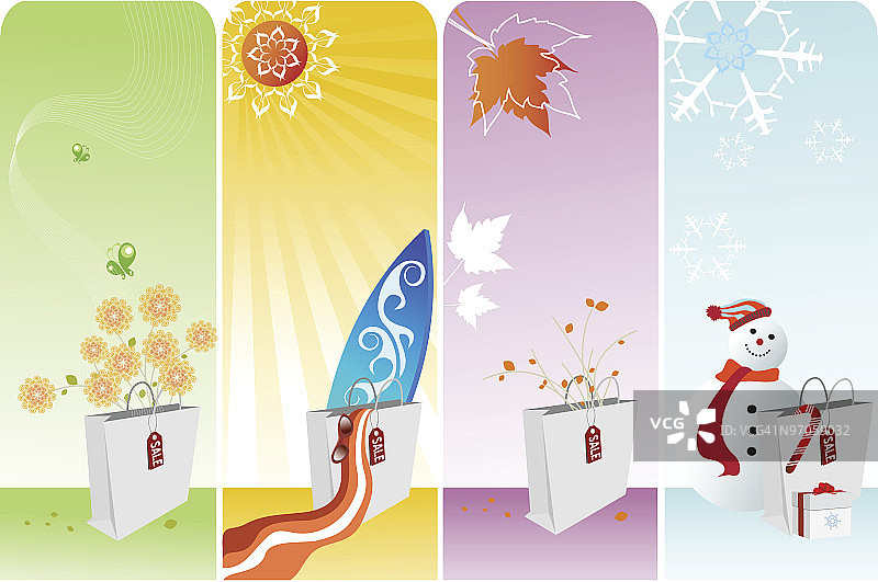 四季促销活动图片素材