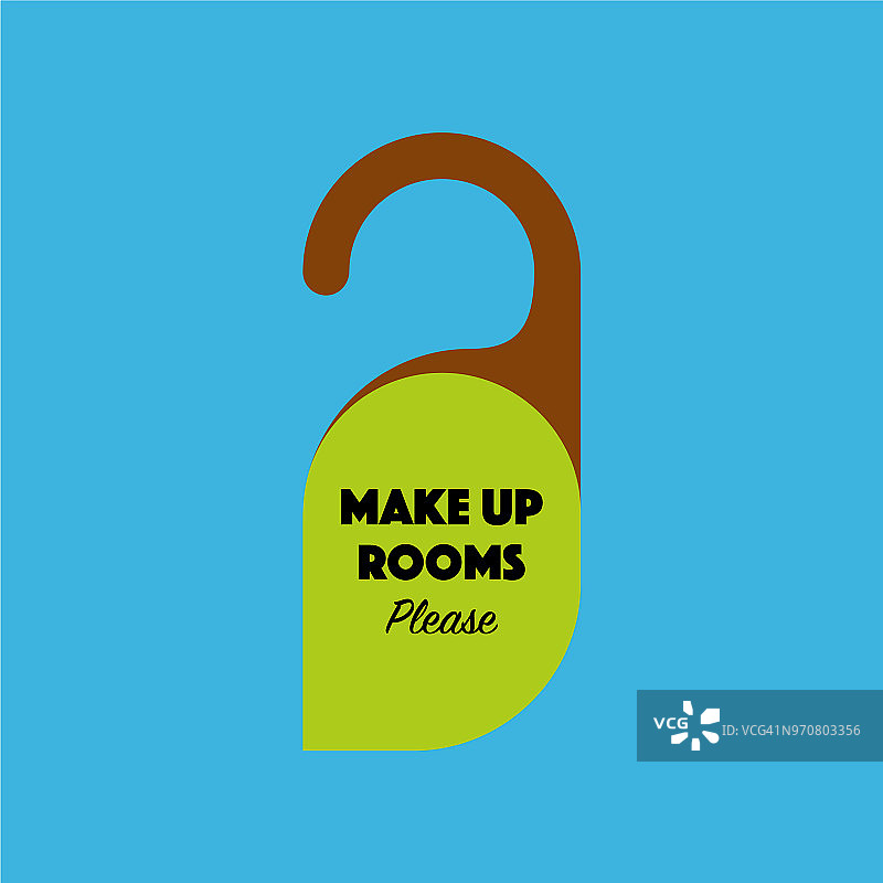 化妆间请勿打扰纸板门挂牌矢量图图片素材