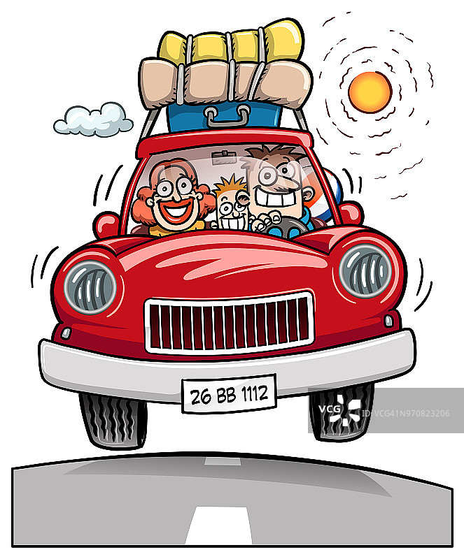 夏季假日汽车图片素材