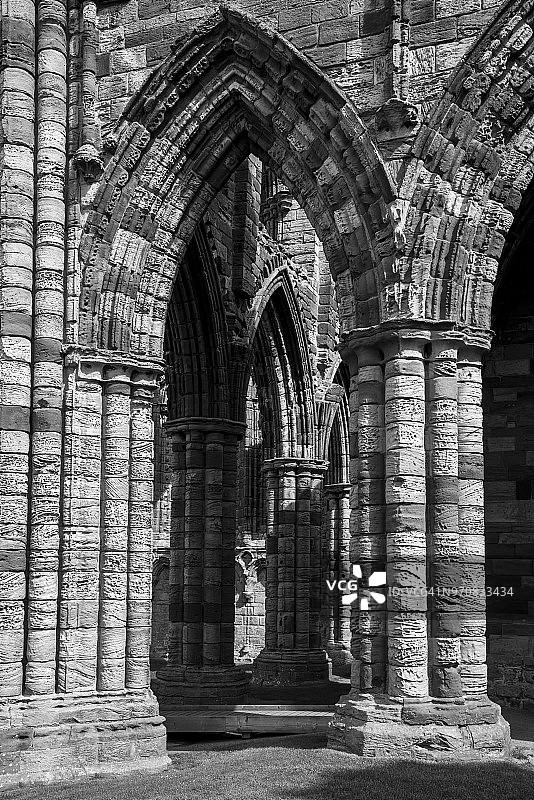 英格兰北约克郡惠特比修道院遗址图片素材