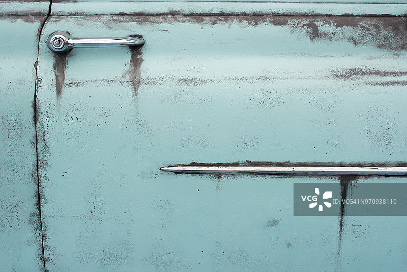 蓝色经典汽车车门图片素材
