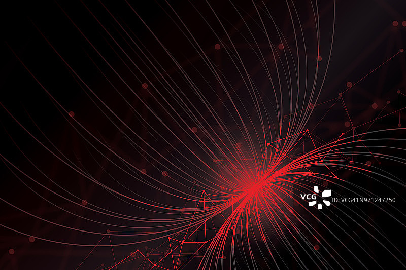 红色背景上的高科技数字通信概念图片素材