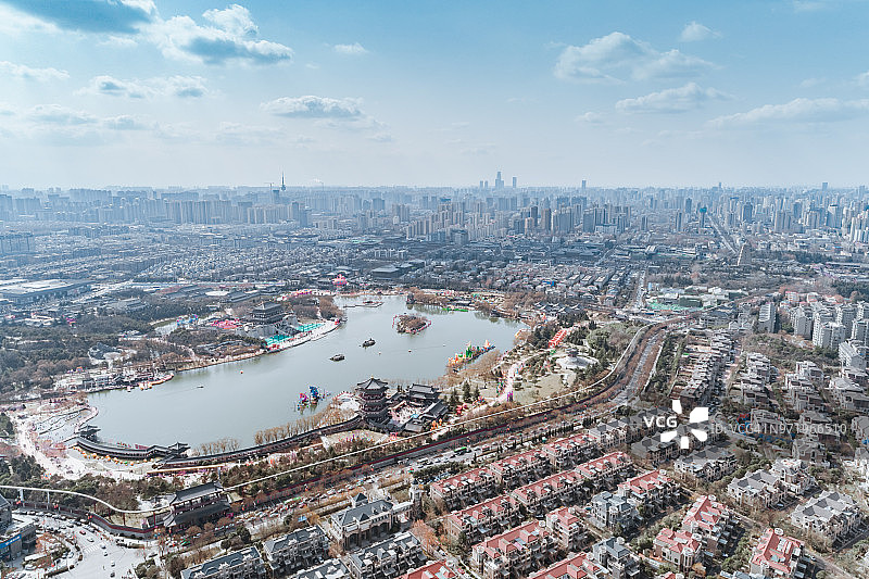 陕西省西安市城市风貌图片素材