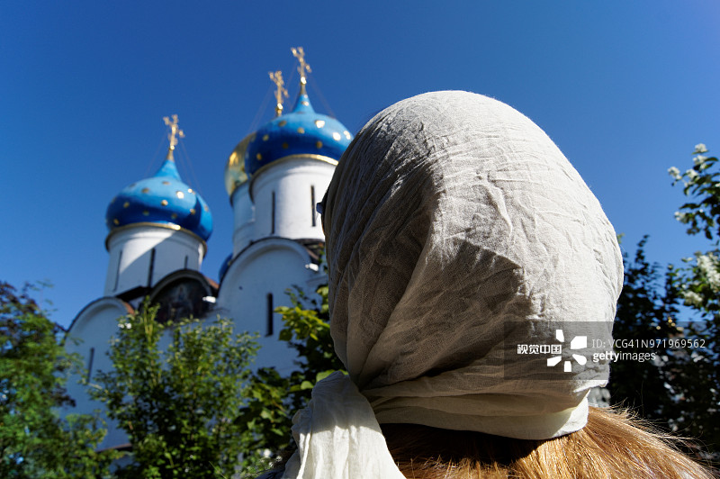 俄罗斯东正教，谢尔吉耶夫镇圣谢尔吉乌斯三一修道院图片素材