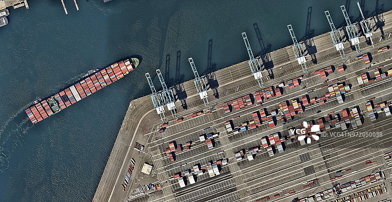 洛杉矶港集装箱区域图片素材