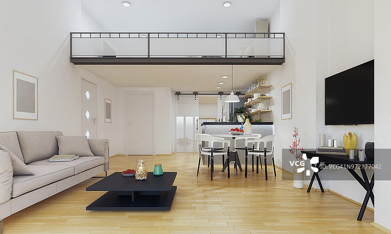 现代复式公寓图片素材