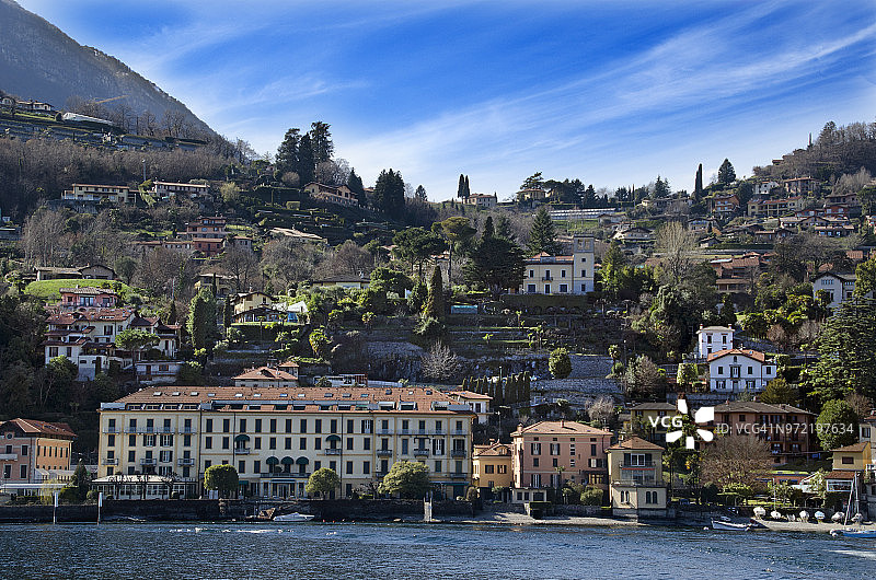 科莫湖畔的梅纳焦图片素材