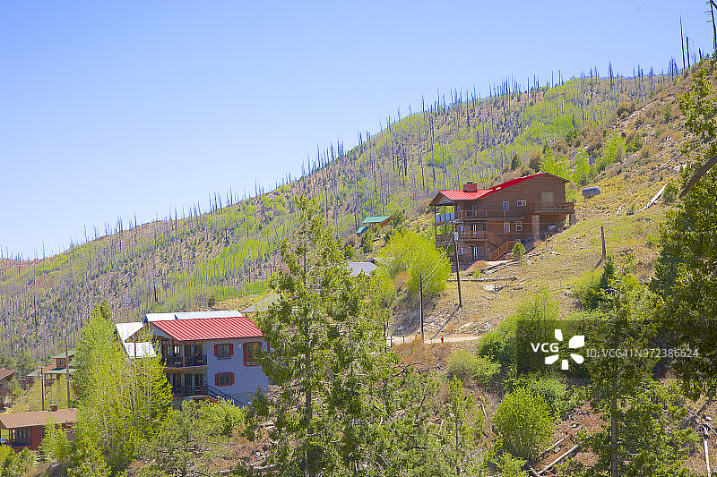 亚利桑那州图森市莱蒙山上的Summerhaven大型住宅图片素材