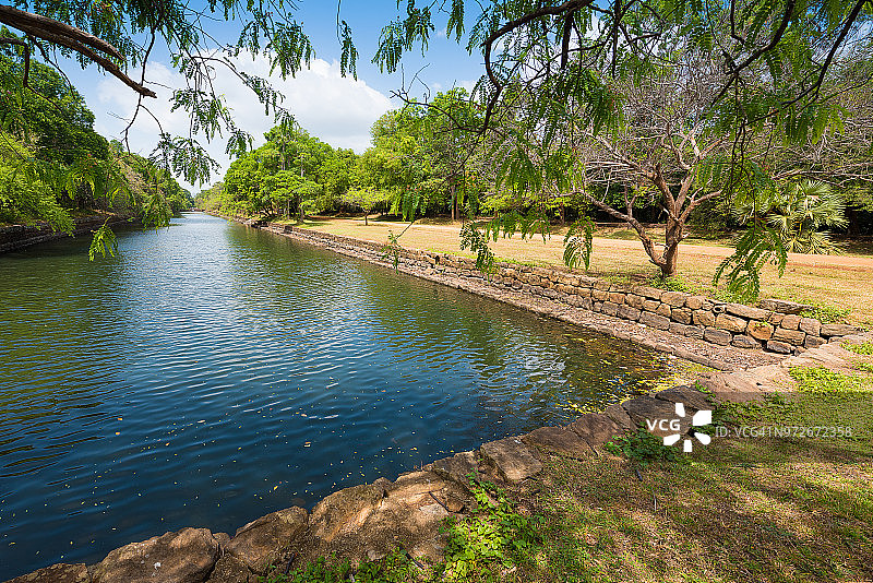 斯里兰卡锡吉里亚的护城河图片素材