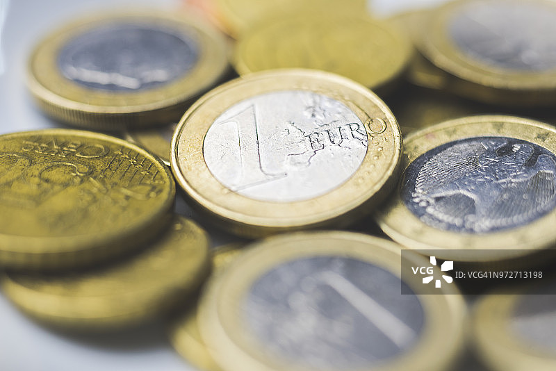 欧元硬币图片素材