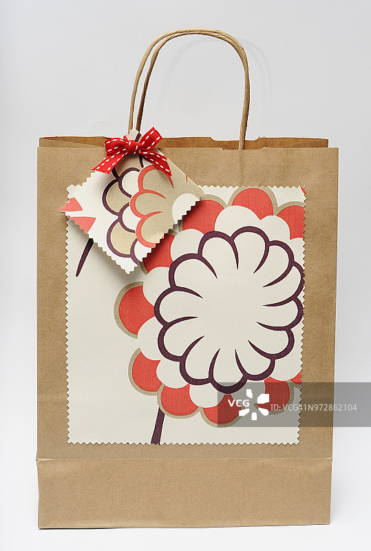 白色背景礼品袋图片素材