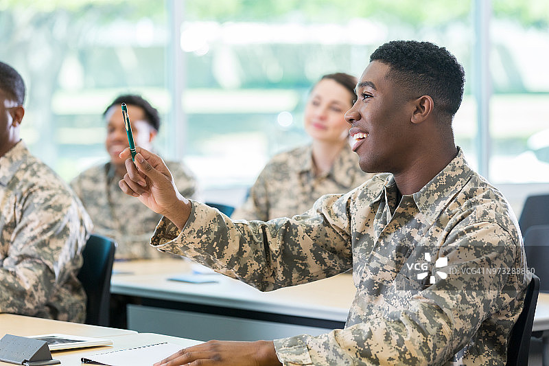 学员在课堂上提问图片素材