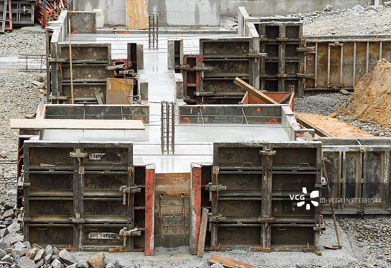 不同阶段的地基孔图片素材