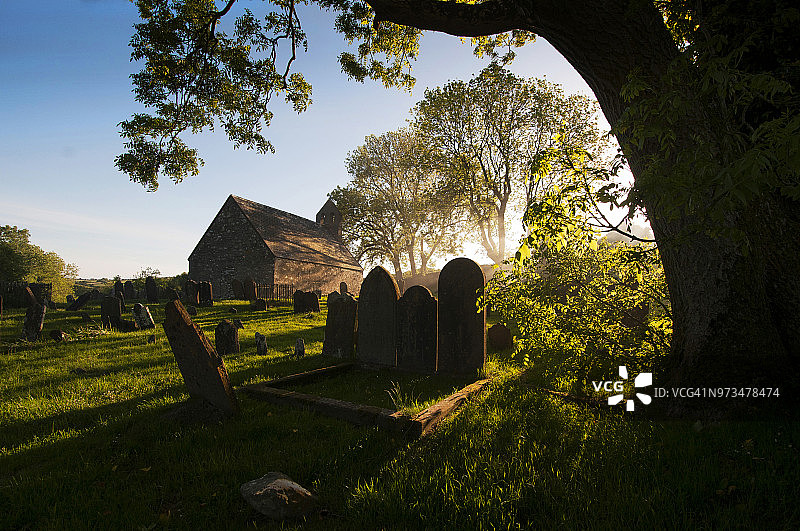 乡村石头教堂图片素材