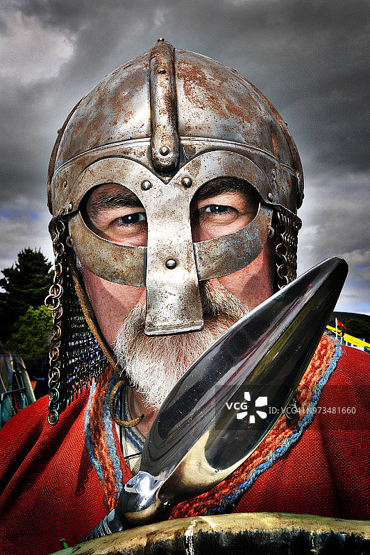 维京勇士的头像和肩部画像图片素材
