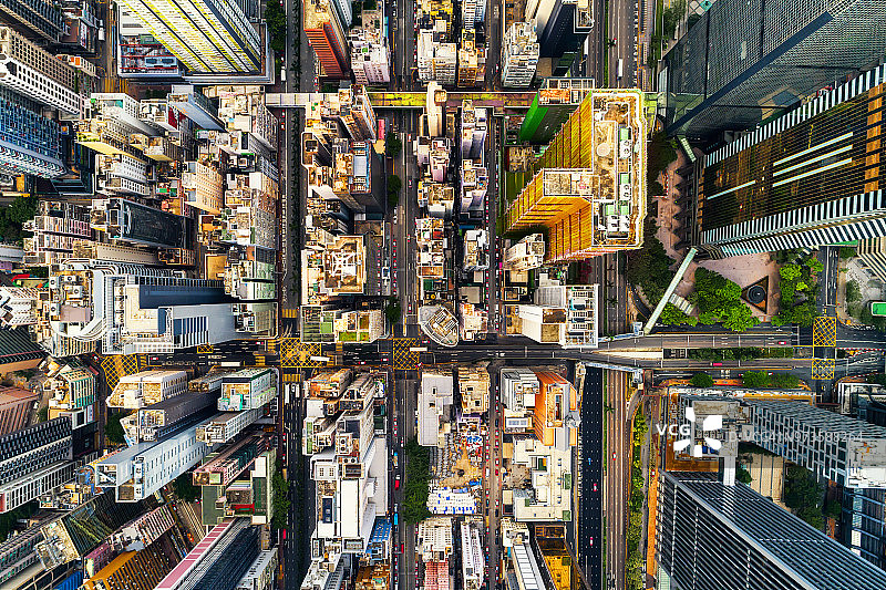 香港金融区的航拍景色图片素材