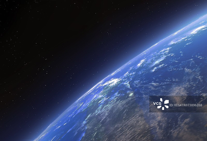 从太空看地球图片素材